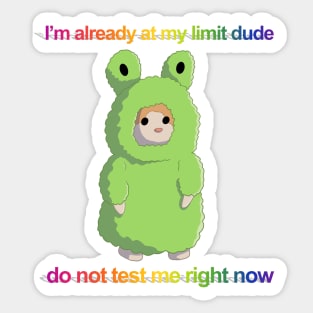 I'm already at my limit plushie Sticker